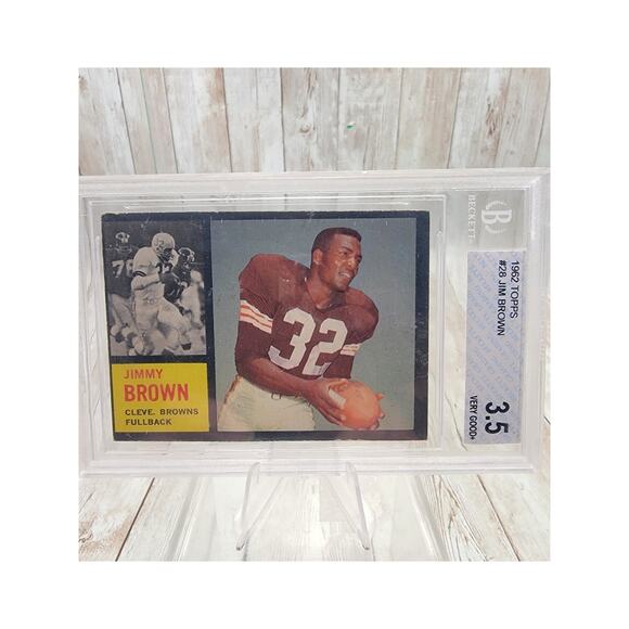 1962 Topps #28 Jim Brown Beckett BCCG 3.5 Cleveland Browns Fullback - Picture 5 of 6